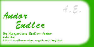 andor endler business card